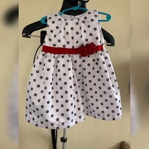 Polka dot dress white